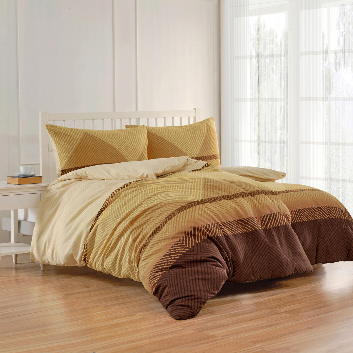 BETTWÄSCHE 4-teilig Flanell  - Rostfarben, Basics, Textil (135/200cm) - Florella