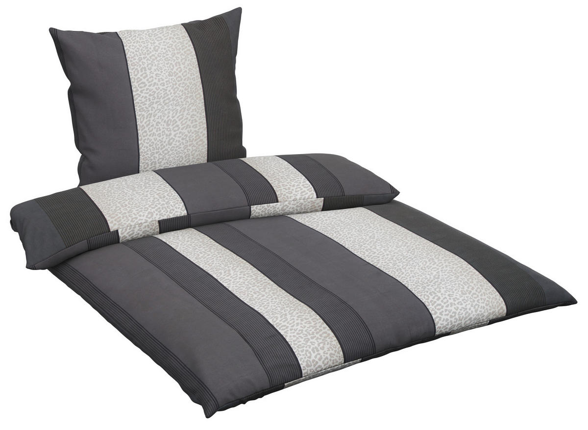 BETTWÄSCHE Satin 200/200 cm  - Anthrazit, Textil (200/200cm) - Dieter Knoll