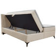 BOXBETT 180/200 cm  in Beige  - Beige/Schwarz, Design, Holz/Holzwerkstoff (180/200cm) - Xora