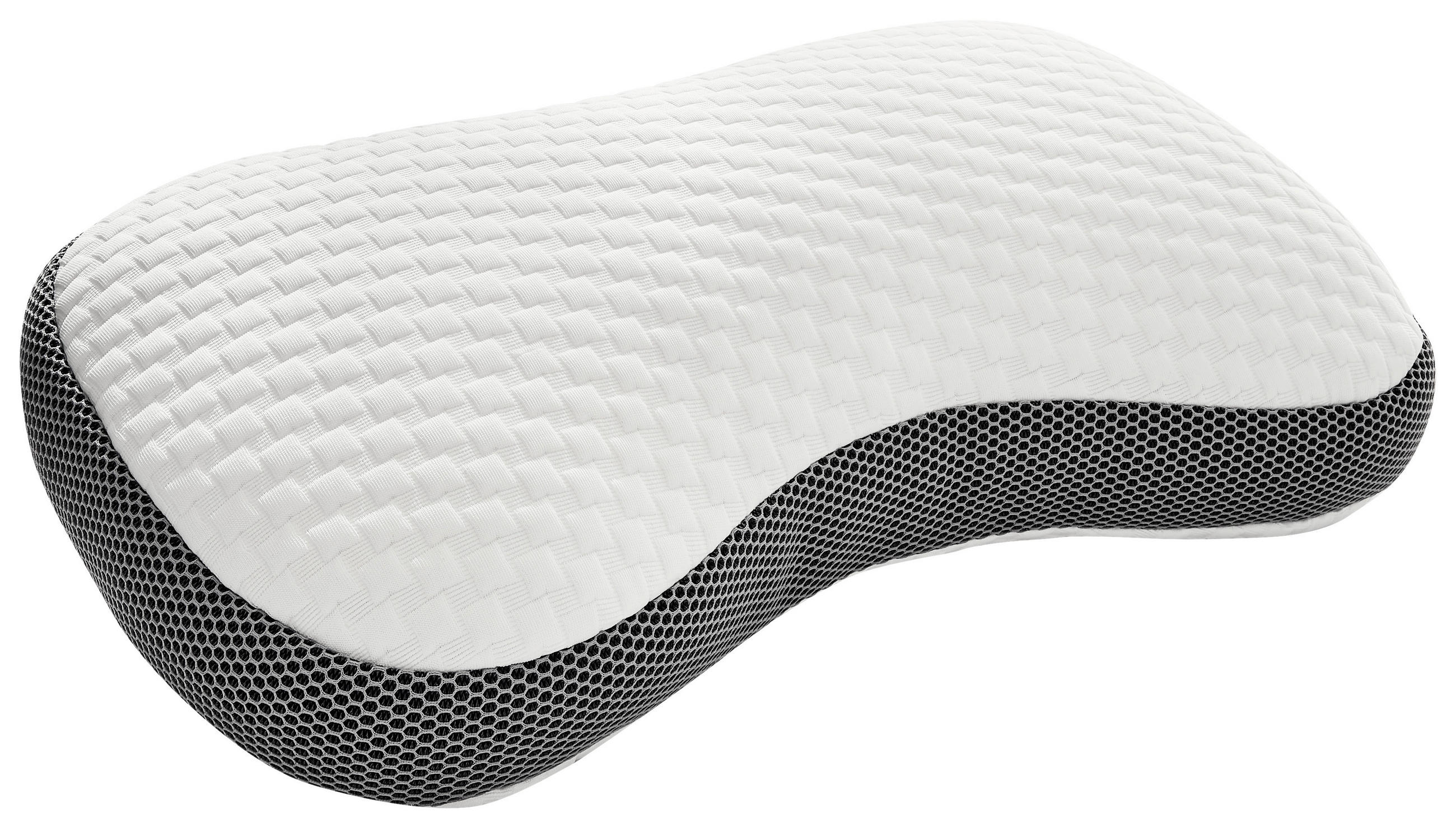 NACKENSTÜTZKISSEN   - Schwarz/Weiß, KONVENTIONELL, Textil (60/15/36cm) - Livetastic
