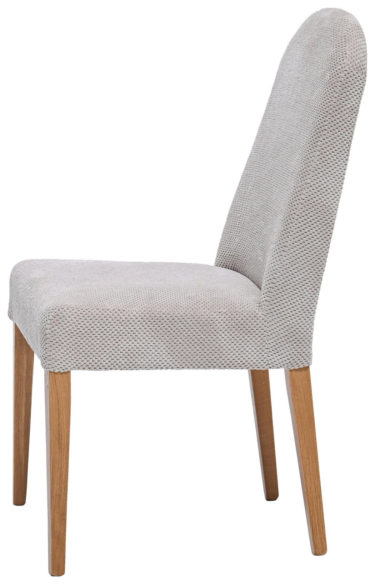 STUHL Mikrofaser Weiß, Eichefarben Eiche massiv  - Eichefarben/Weiß, LIFESTYLE, Holz/Textil (48/99,5/63cm) - Boxxx