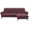 ECKSOFA in Flachgewebe Weinrot  - Weinrot/Schwarz, Konventionell, Textil/Metall (260/181cm) - Beldomo Speed
