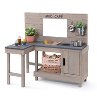MATSCHKÜCHE Coffee Corner  - Hellgrau, Basics, Holz (100/60/95cm) - MUDDY BUDDY
