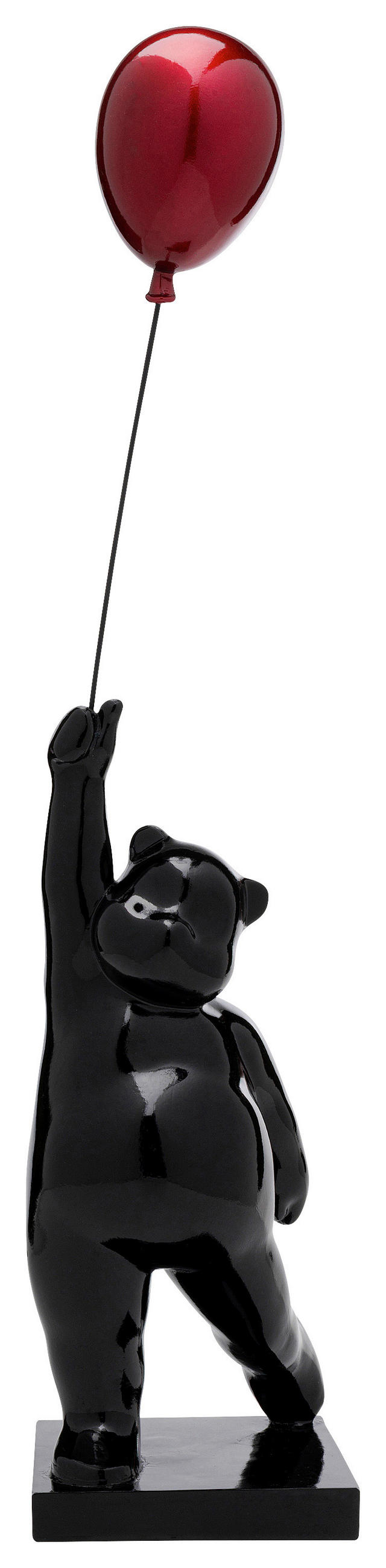 DEKOBÄR - Schwarz Hochglanz/Rot, Design, Kunststoff (16/73/16cm) - Kare-Design