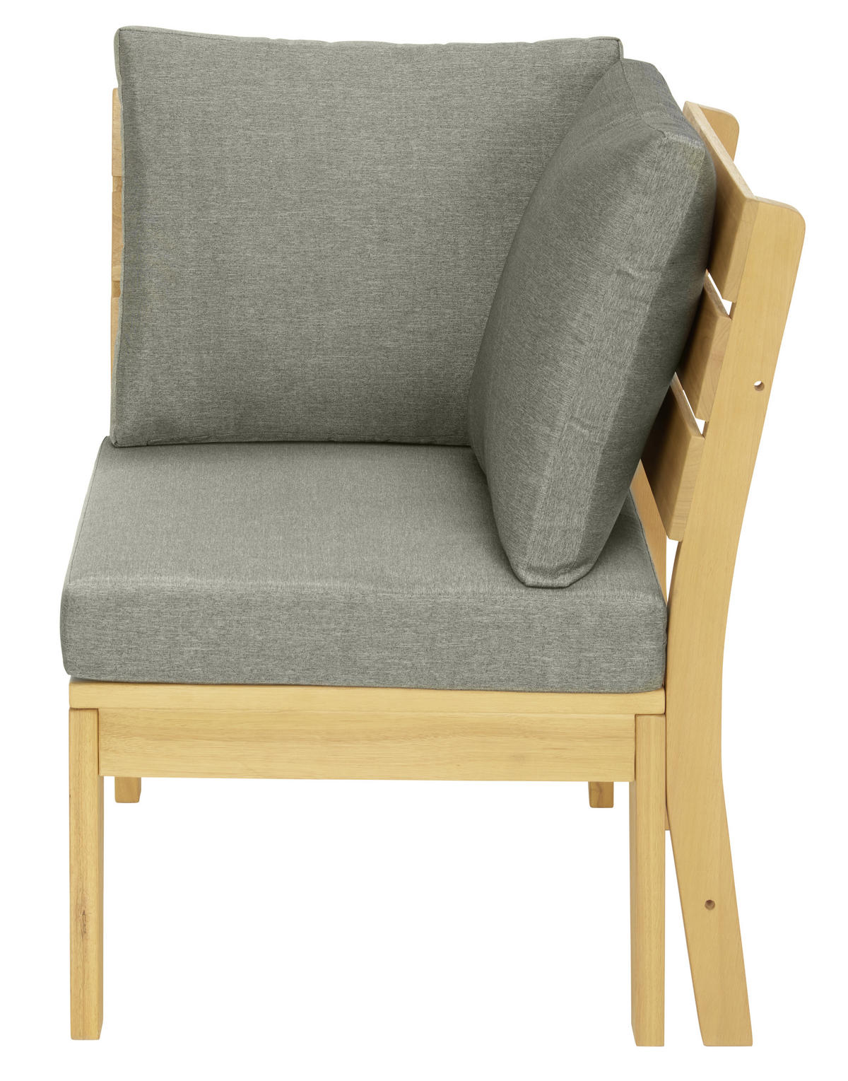 LOUNGE SAROKELEM  - natúr/szürke, Konventionell, textil/fa (75/84/75cm) - Ambia Garden