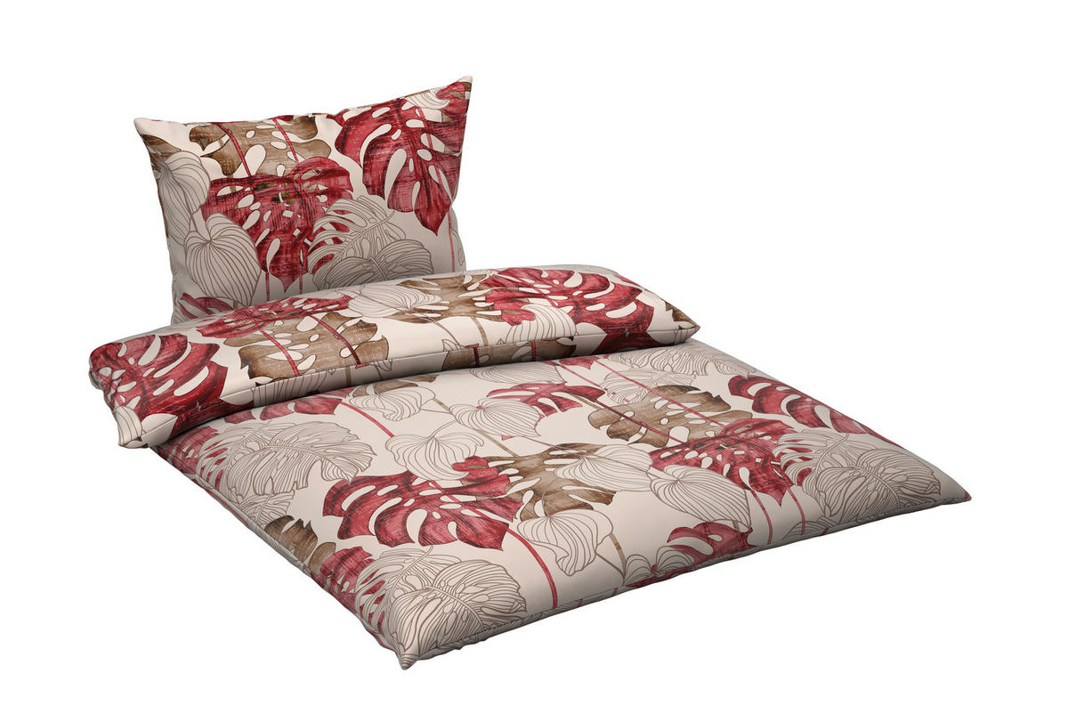 BETTWÄSCHE CUBY Satin 140/200 cm  - Bordeaux, KONVENTIONELL, Textil (140/200cm) - Novel