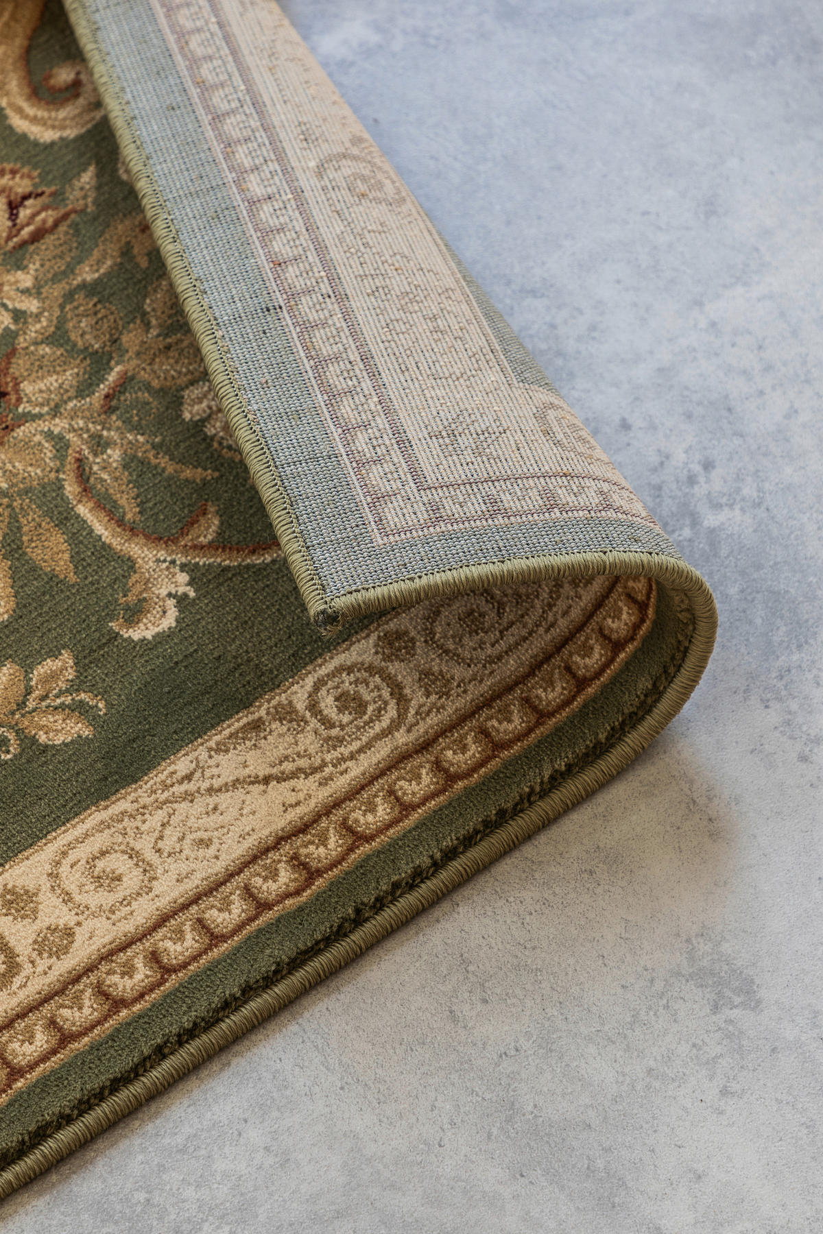 VINTAGE-TEPPICH 80/120 cm Herat Creme, Olivgrün  - Creme/Olivgrün, Basics, Kunststoff/Textil (80/120cm)