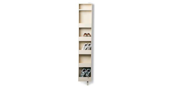 SCHUHSCHRANK  in 29/176/12 cm  - Creme, Design, Metall (29/176/12cm) - Xora