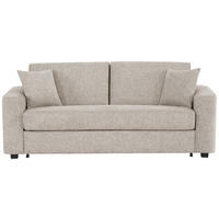 SCHLAFSOFA  in Webstoff Sandfarben  - Sandfarben/Schwarz, Design, Kunststoff/Textil (205/83/100cm) - Xora