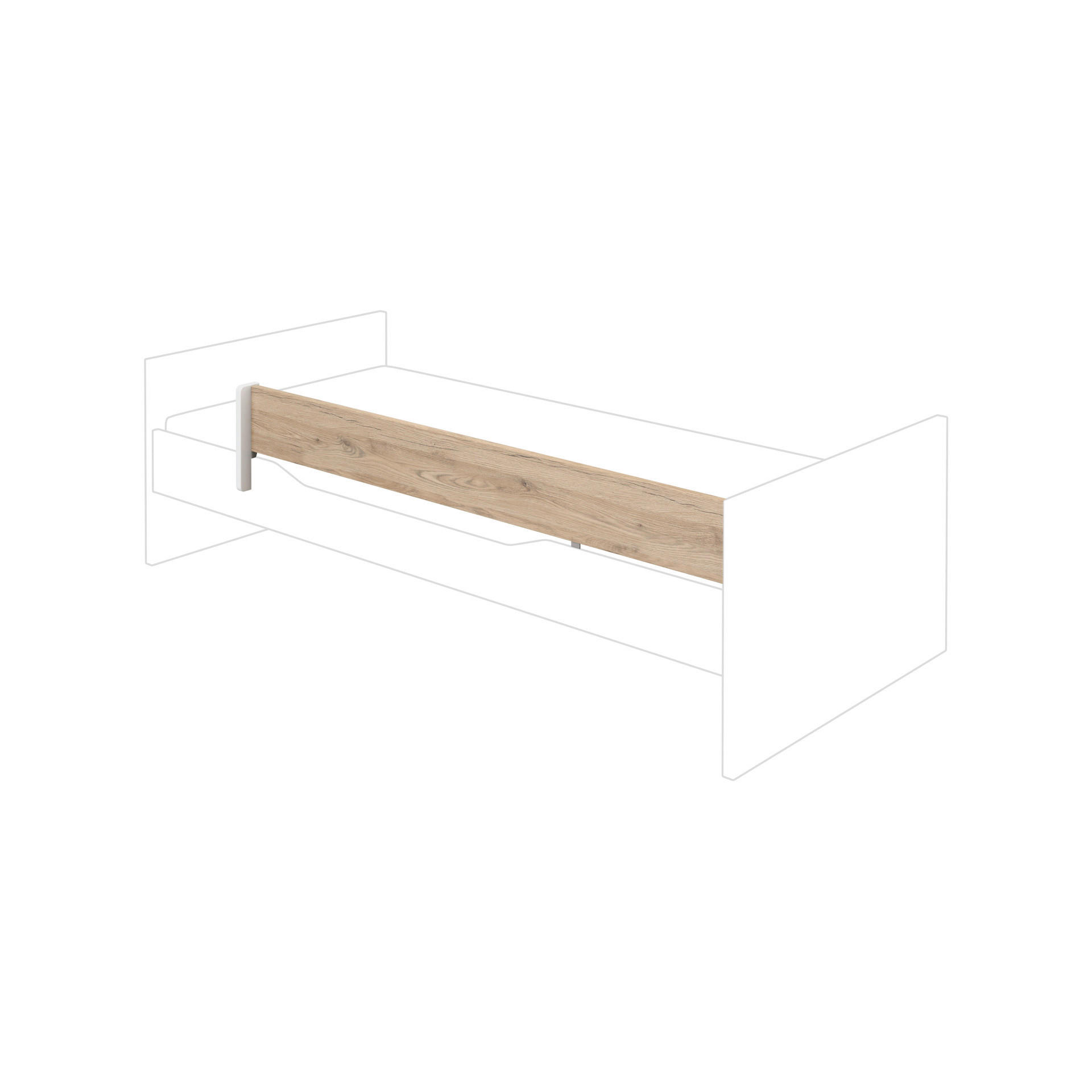ABSTURZSICHERUNG 156/2,2/18 cm  - Eichefarben, Basics, Holzwerkstoff (156/2,2/18cm) - Paidi