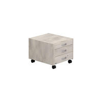 GÖRGŐS KONTÉNER - ezüst/tölgyfa, Design, műanyag/faalapú anyag (38,2/27,1/44,5cm) - Paidi