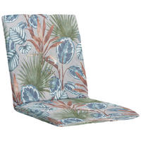 SESSELAUFLAGE Floral  - Blau/Braun, Basics, Textil (49/5/97cm)