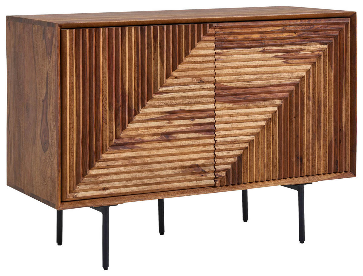 SIDEBOARD  in 100/71/40 cm  - Sheeshamfarben/Schwarz, Design, Holz/Metall (100/71/40cm) - MID.YOU
