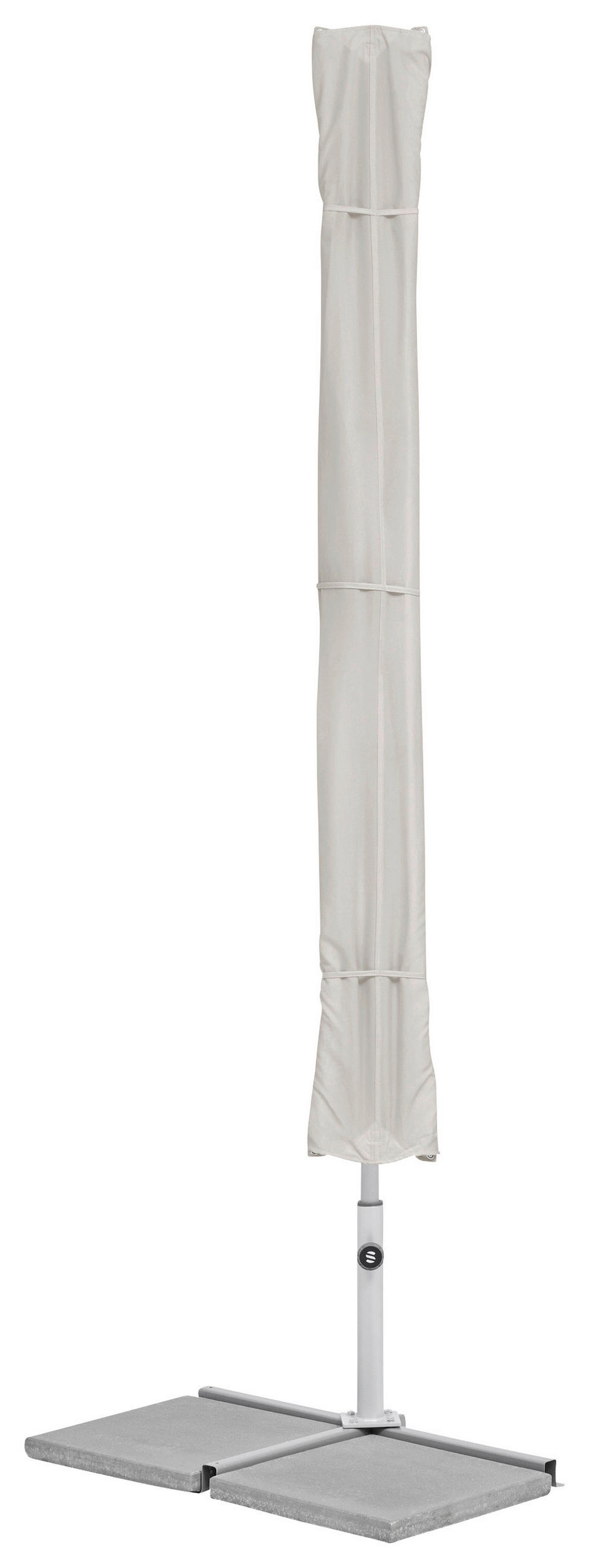 SONNENSCHIRM  195/140 cm  - Platinfarben/Hellgrau, KONVENTIONELL, Metall (195/140cm) - Suncomfort by Glatz