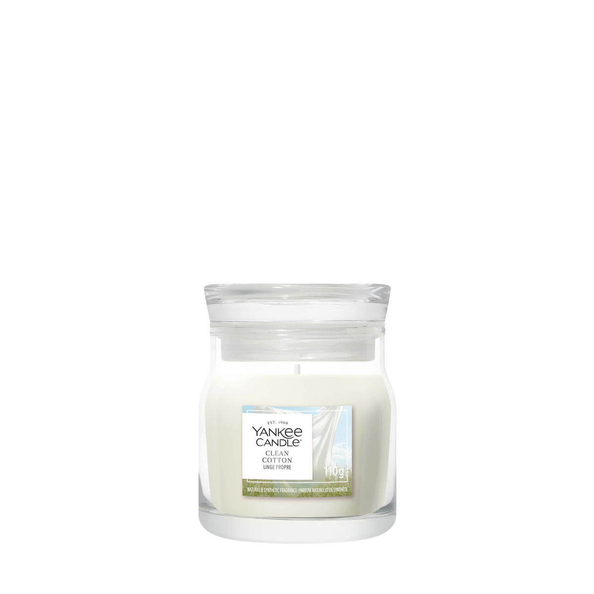 MIRISNA SVEĆA  bela  - bela, Osnovno, staklo (6/9/6cm) - Yankee Candle