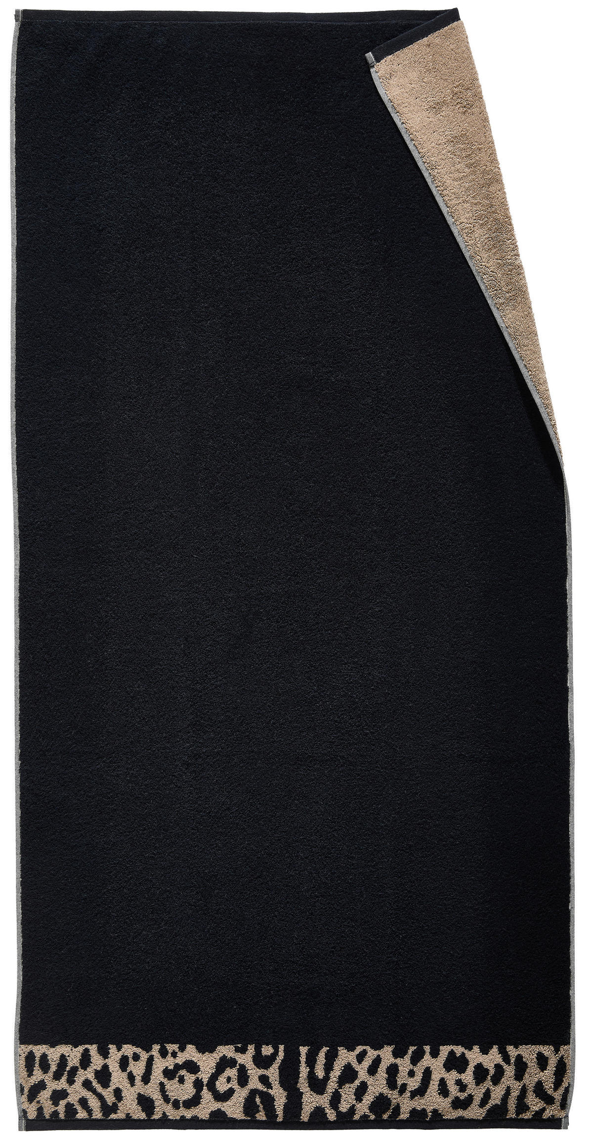 PEŠKIR ZA TUŠIRANJE  crna, bež 70/140 cm  - bež/crna, tekstil (70/140cm) - Dieter Knoll
