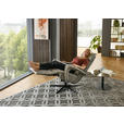 RELAXSESSEL in Leder Greige  - Greige/Schwarz, Design, Leder/Metall (76/110/86cm) - Dieter Knoll