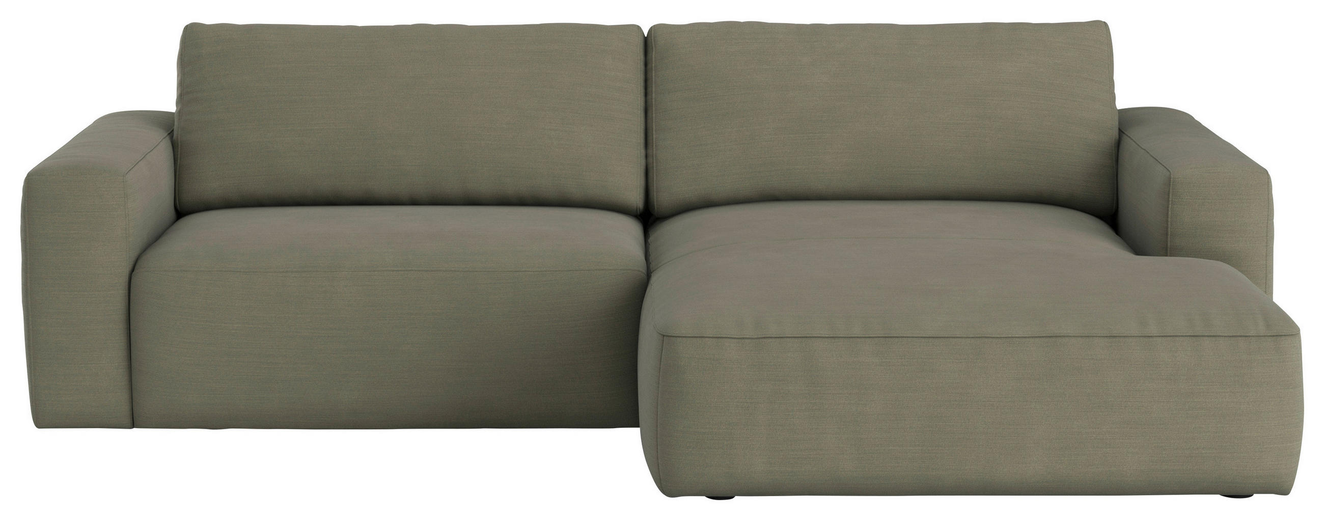 ECKSOFA in Webstoff Grün  - Schwarz/Grün, Modern, Kunststoff/Textil (283/175cm) - MID.YOU