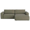 ECKSOFA in Webstoff Grün  283/175 cm  - Schwarz/Grün, MODERN, Kunststoff/Textil (283/175cm) - MID.YOU