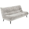 3-SITZER-SOFA in Mikrofaser Grau  - Schwarz/Grau, KONVENTIONELL, Textil/Metall (230/100/101cm) - Hom`in