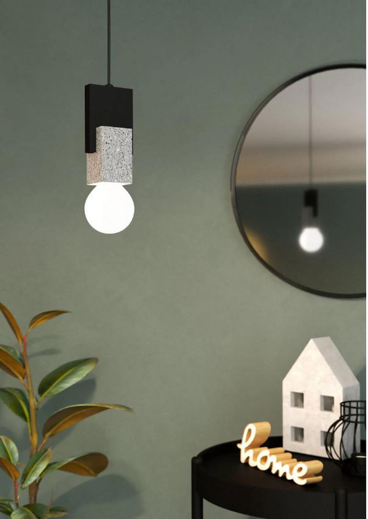 HÄNGELEUCHTE 10,5/110 cm    - Schwarz, Basics, Holz/Metall (10,5/110cm) - Eglo