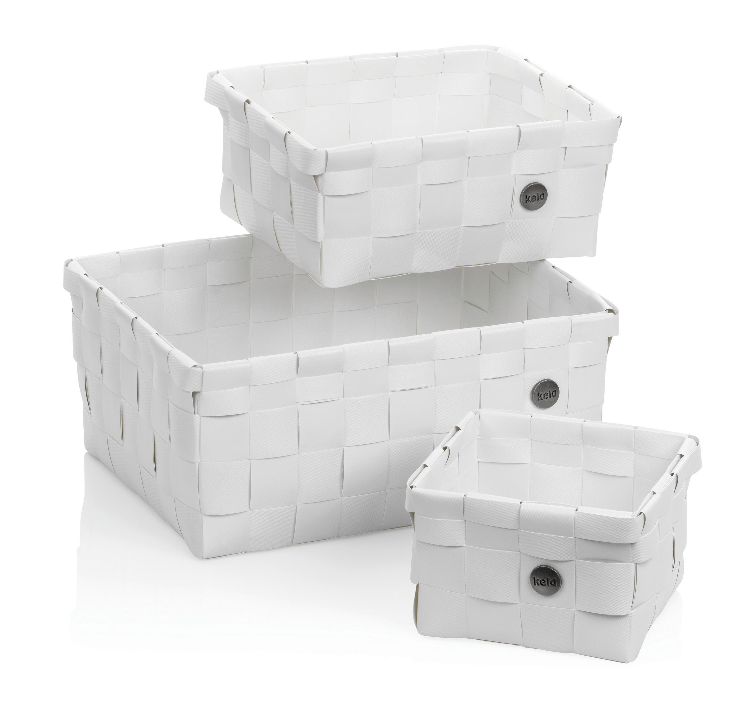 KORBSET 3-teilig  - Weiß, Basics, Kunststoff (24,00/31,00/14,00cm) - Kela