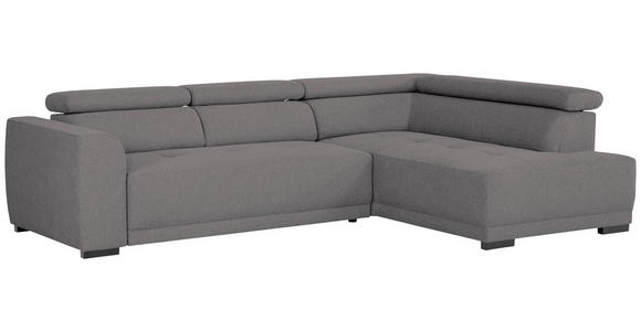 ECKSOFA Anthrazit Struktur - Anthrazit/Schwarz, Design, Kunststoff/Textil (284/205cm) - Xora