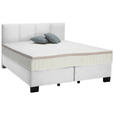 BOXSPRINGBETT 160/200 cm  in Weiß  - Schwarz/Weiß, Design, Kunststoff/Textil (160/200cm) - Hom`in