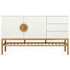 SIDEBOARD 176/100/43 cm  in Weiß  - Eichefarben/Weiß, Design, Holz/Holzwerkstoff (176/100/43cm)
