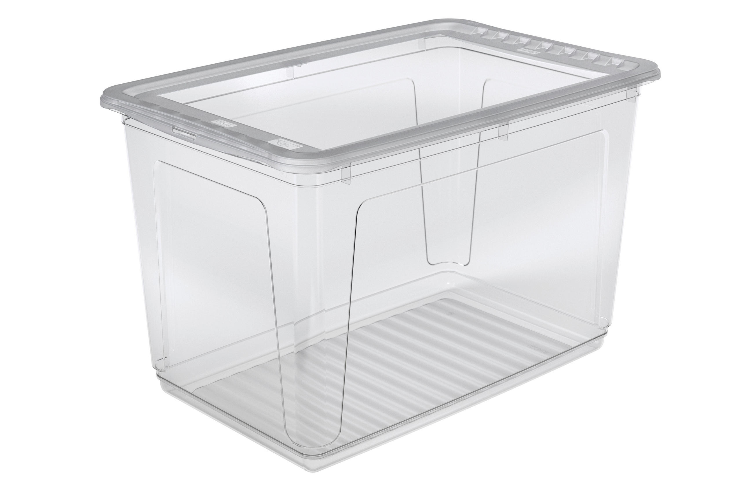 KUTIJA S POKLOPCEM  59/39/35 cm       - prozirno, Basics, plastika (59/39/35cm)