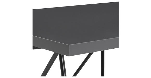 SCHREIBTISCH 160/65/75 cm  in Anthrazit, Schwarz  - Anthrazit/Schwarz, Design, Holzwerkstoff/Metall (160/65/75cm) - Novel