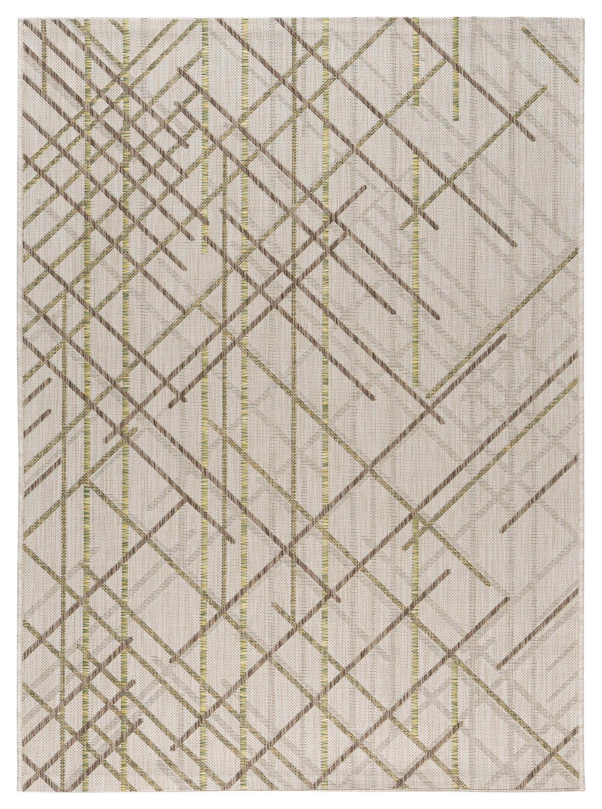 VONKAJŠÍ KOBEREC, 120/170 cm, sivá, zelená - sivá/zelená, Basics, textil (120/170cm) - Livetastic