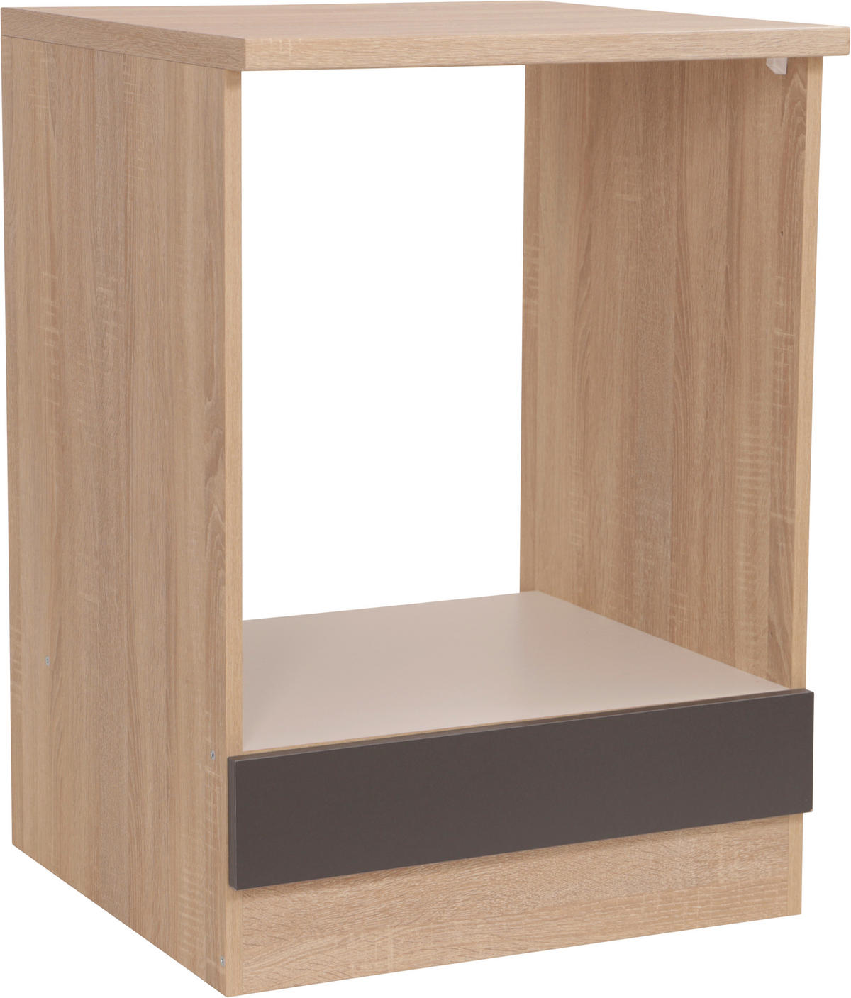 HERDUMBAUSCHRANK 60/84,8/60 cm  in Grau, Eichefarben  - Eichefarben/Grau, Basics, Holzwerkstoff (60/84,8/60cm) - Respekta
