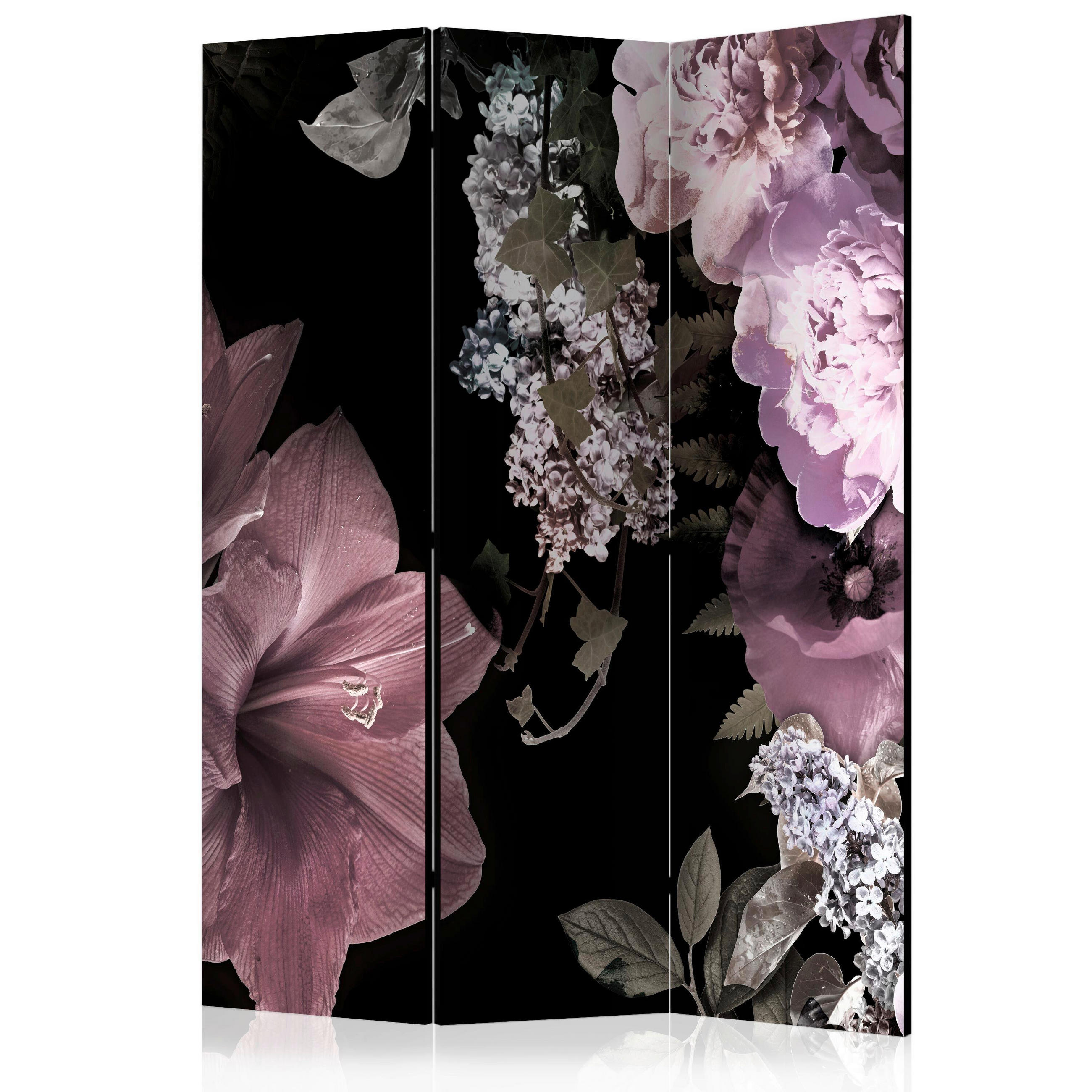 artgeist Paravent Schwarz, Pink, Magenta 135x172x3 cm
