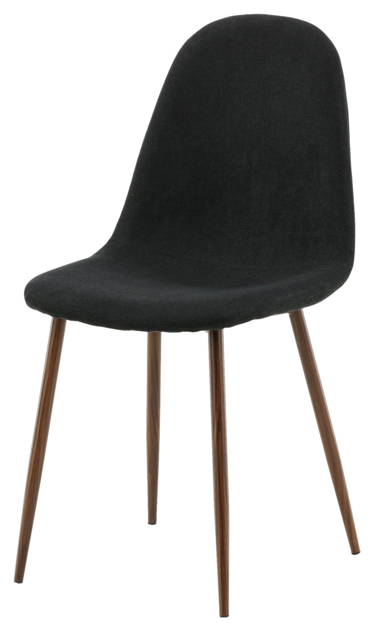 STUHL-SET 2 Stück  in Stahl Textilgeflecht Metall, Textil  - Dunkelbraun/Schwarz, Design, Textil/Metall (44/87/53cm) - Livetastic