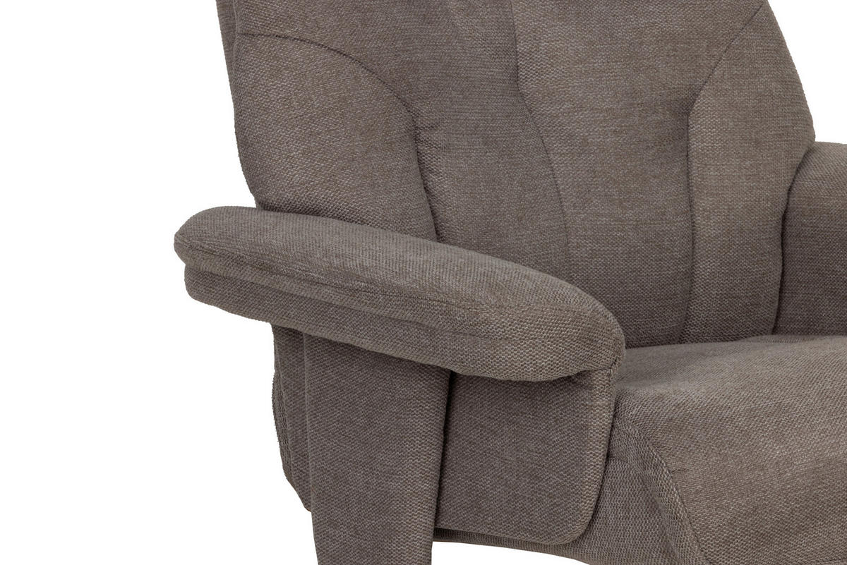 RELAXSESSELSET Webstoff    - Naturfarben/Grau, Design, Holz/Textil (80/109/79cm) - Livetastic