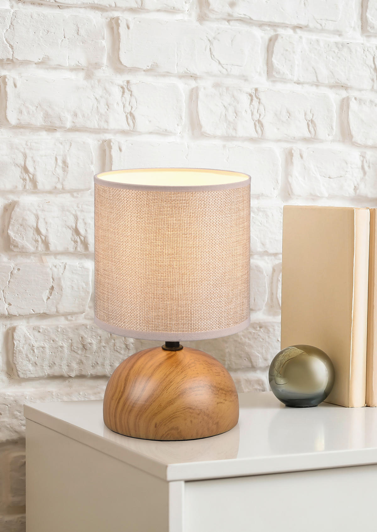 NAMIZNA SVETILKA  Luci      14/23 cm       - bež/rjava, Basics, tekstil/keramika (14/23cm)