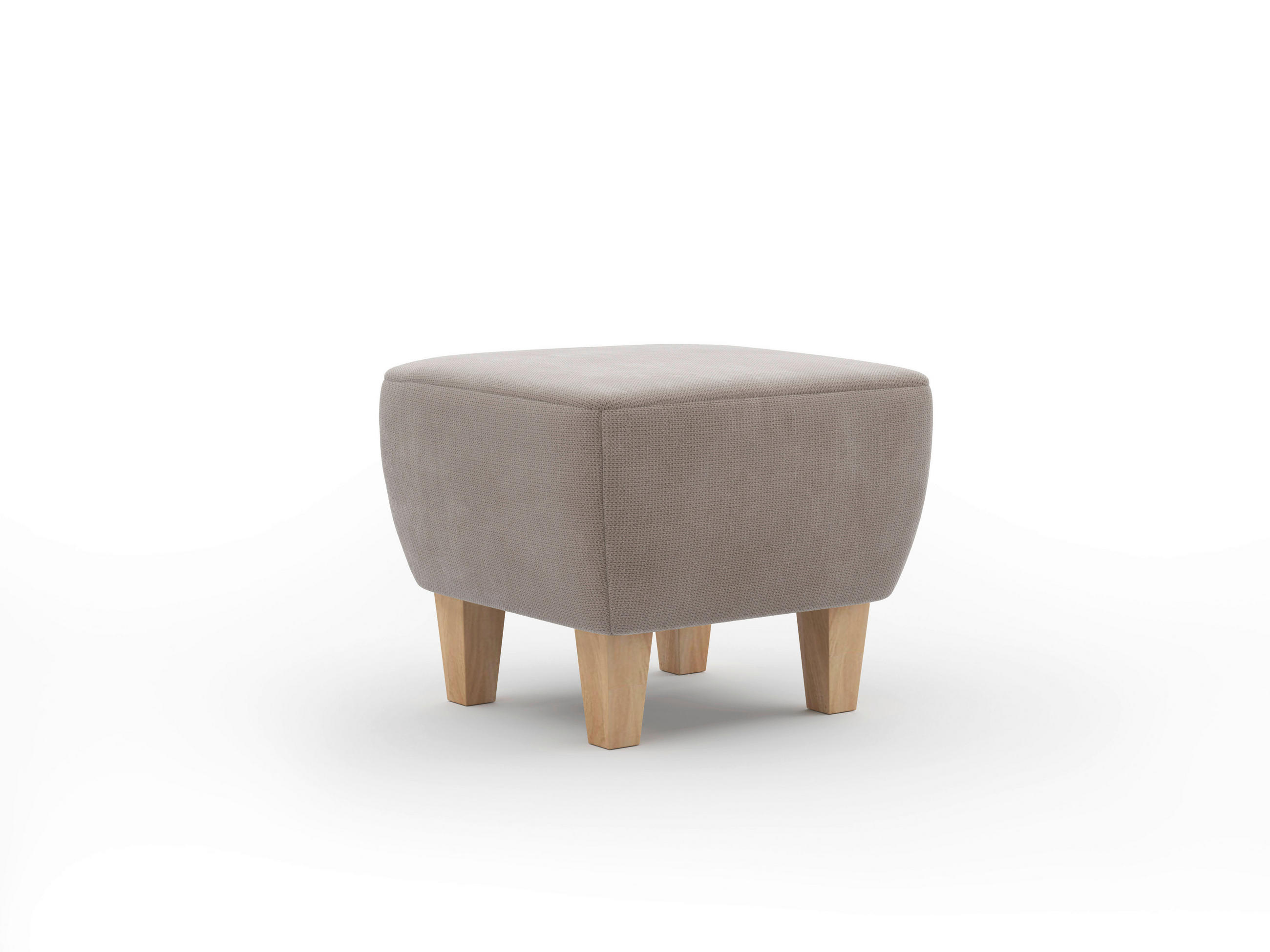 HOCKER in Textil Taupe - Taupe/Eichefarben, Konventionell, Holz/Textil (56/46/56cm) - Sit & More