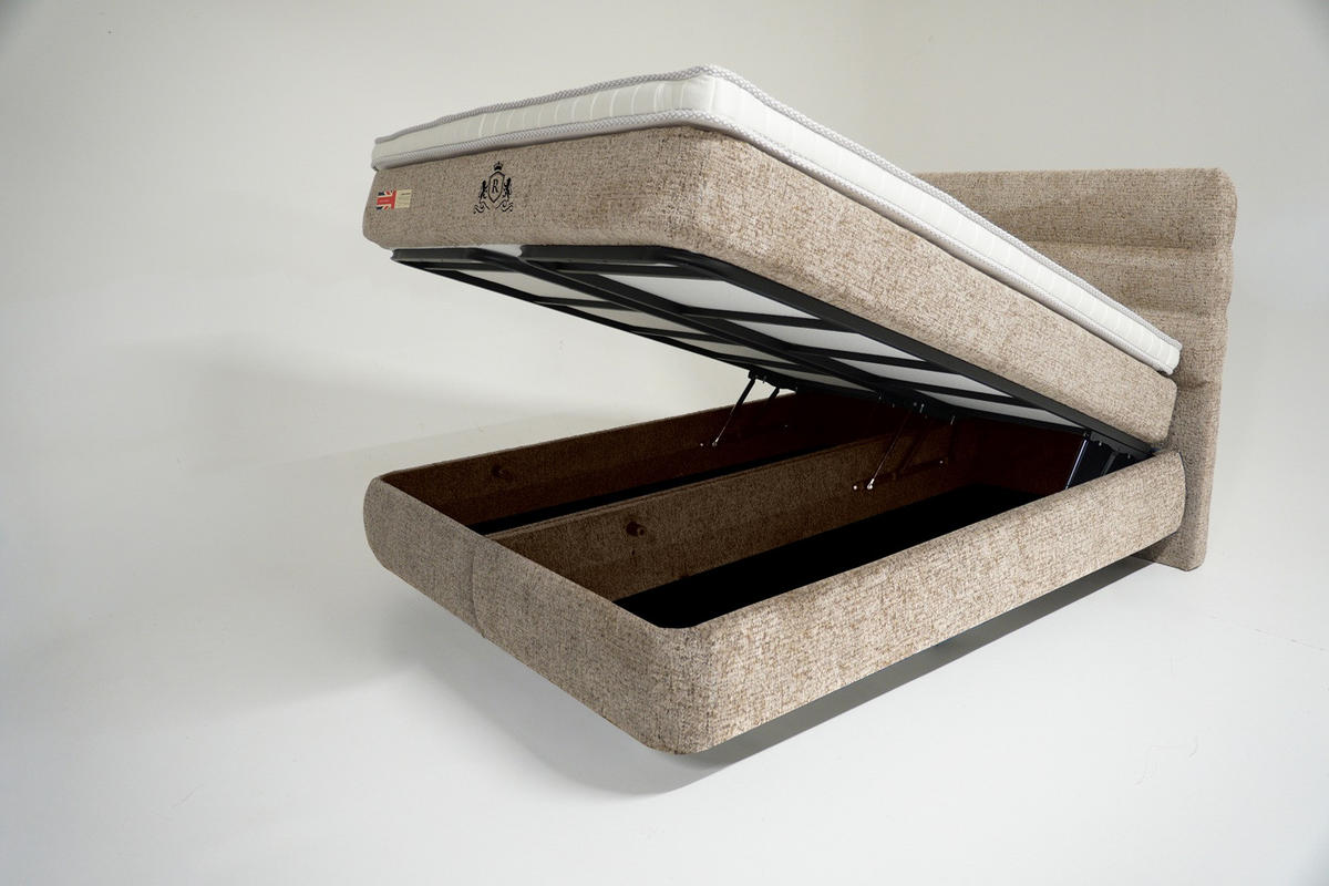 Pat, bej - bej/negru, Basics, metal (160/200cm) - Voleo