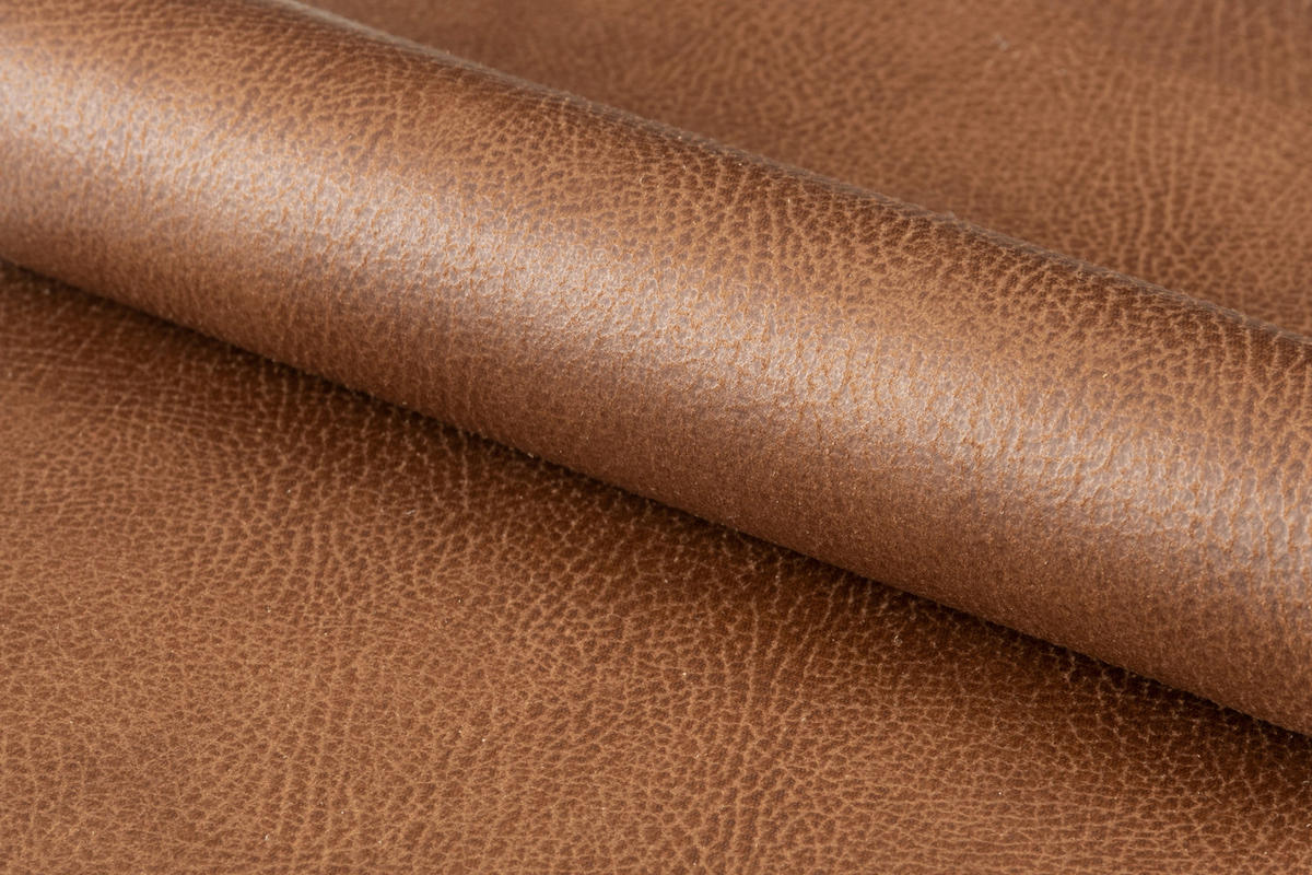 RELAXLIEGE in Lederlook Cognac  - Cognac/Schwarz, KONVENTIONELL, Textil/Metall (63/86/156cm)