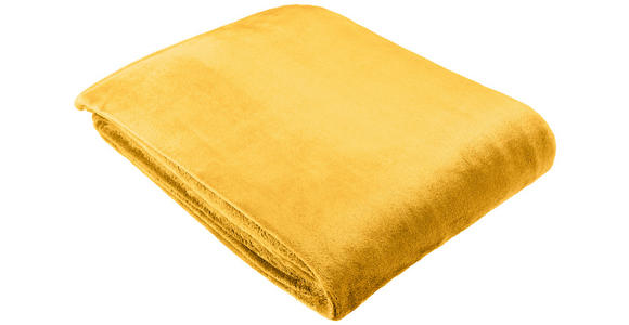 DECKE EMMA 140/190 cm - Gelb, Basics, Textil (140/190cm) - Novel