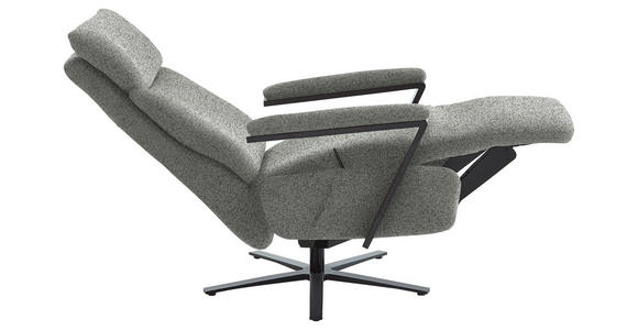 RELAXSESSEL in Textil Grau  - Schwarz/Grau, Design, Textil/Metall (68/117/85cm) - Cantus