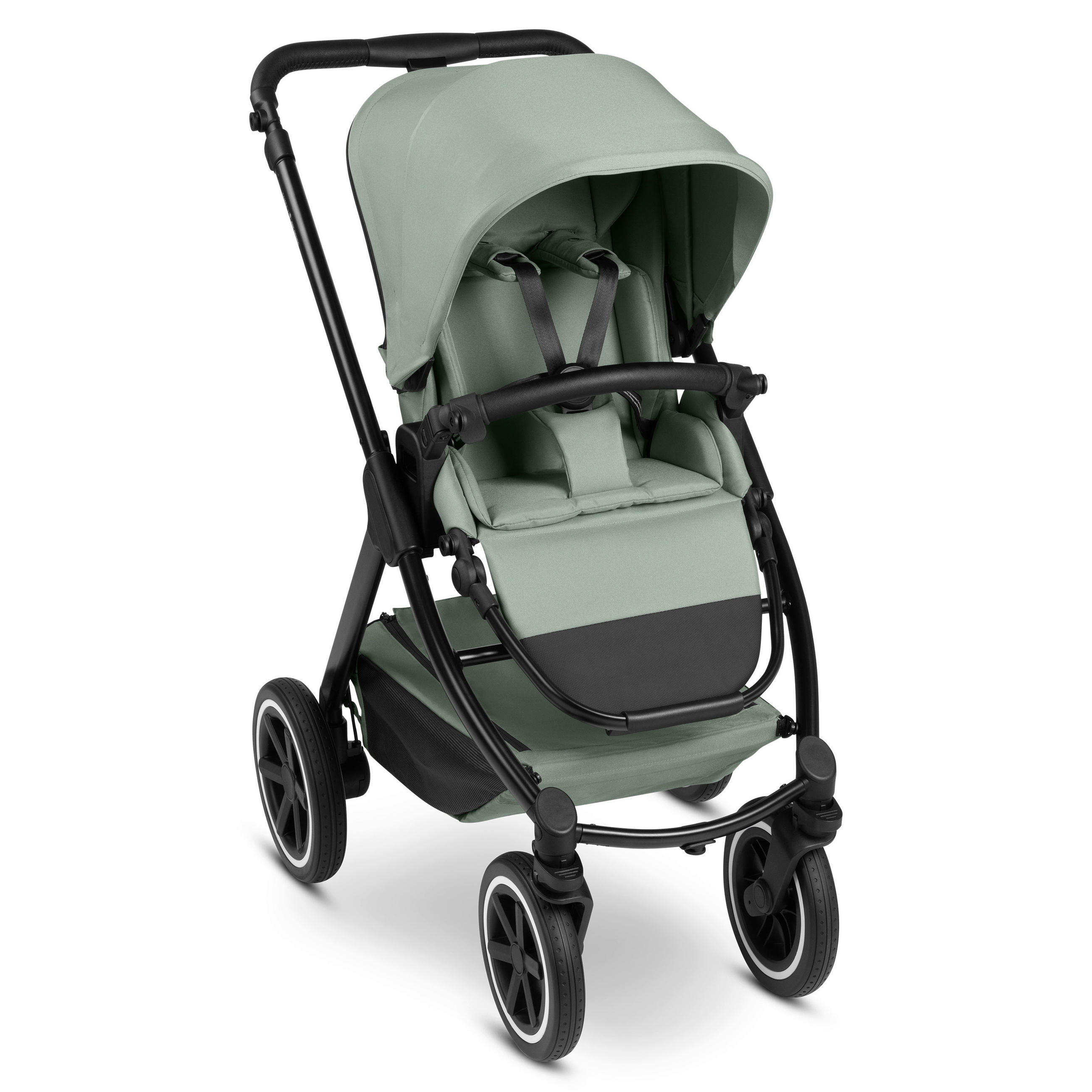 KINDERWAGEN  Samba 2  Pine  - Pastellgrün/Schwarz, Basics, Textil/Metall (60/108/88cm) - ABC Design
