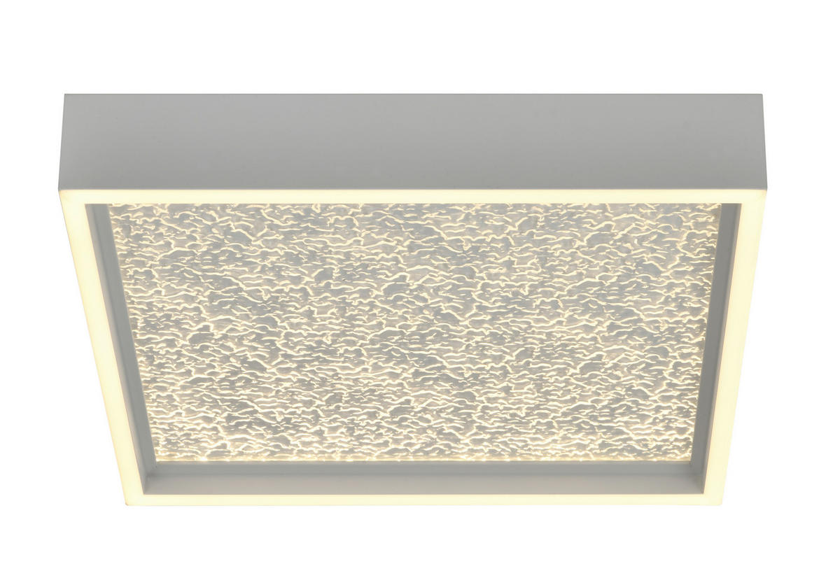 LED-DECKENLEUCHTE Bormes 40/40/6,5 cm  - Weiß, Design, Kunststoff/Metall (40/40/6,5cm)