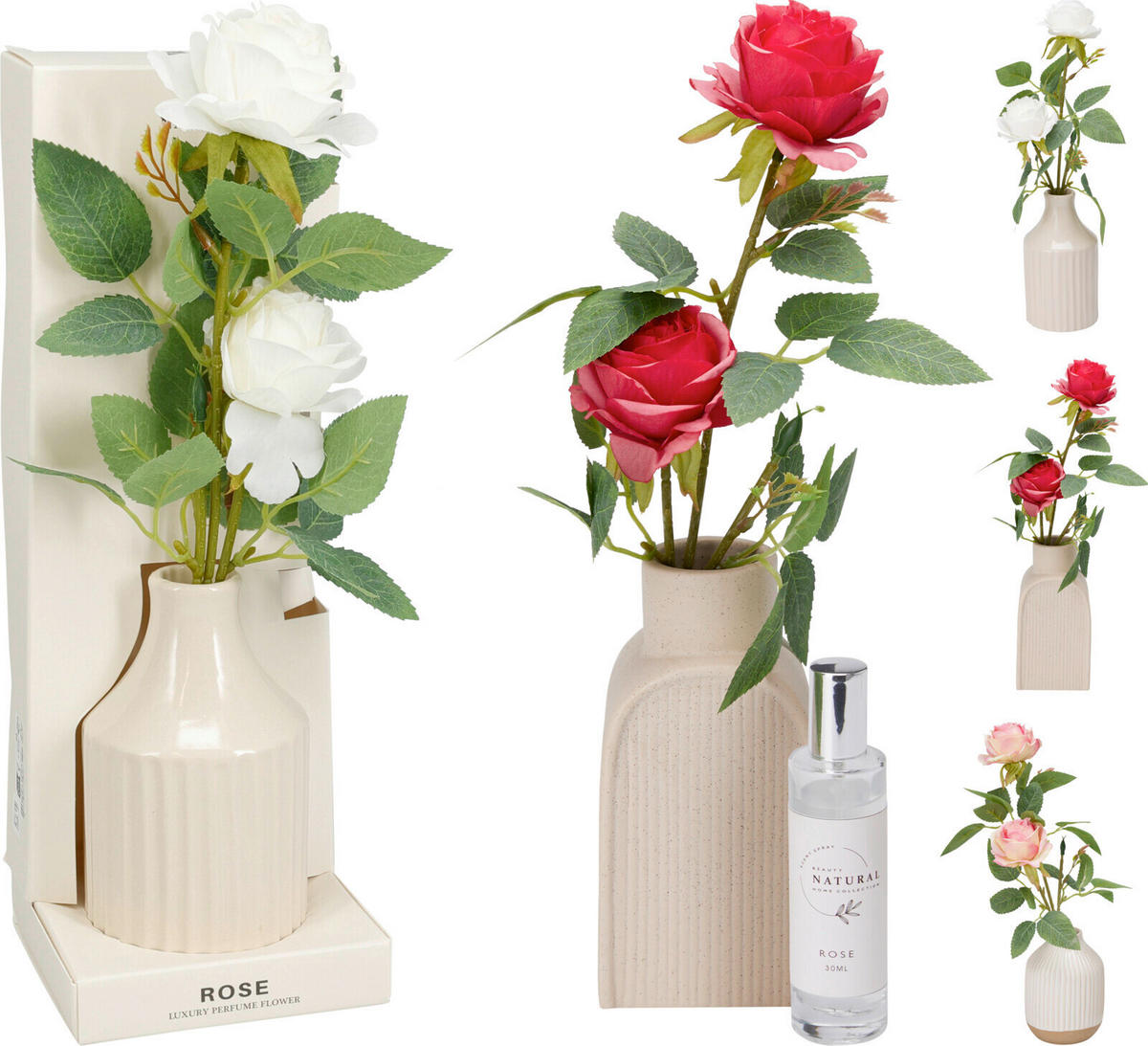 VÁZA  - fehér, Basics, kerámia (30ml)