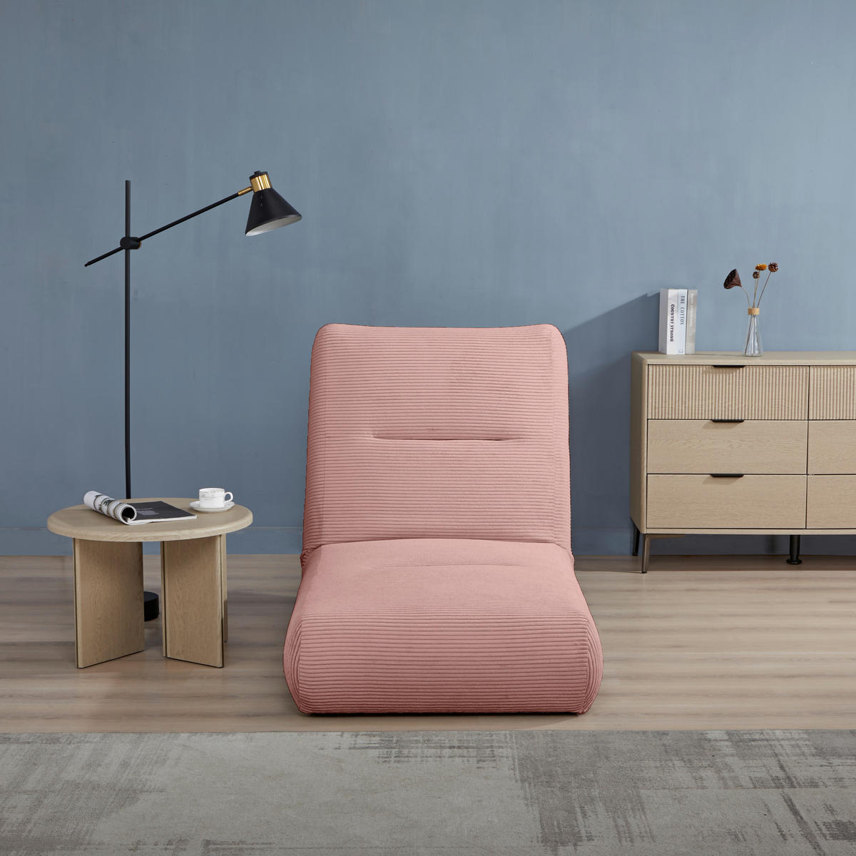 SCHLAFSESSEL in Cord Altrosa  - Altrosa, Design, Textil (81/88/160cm) - Livetastic