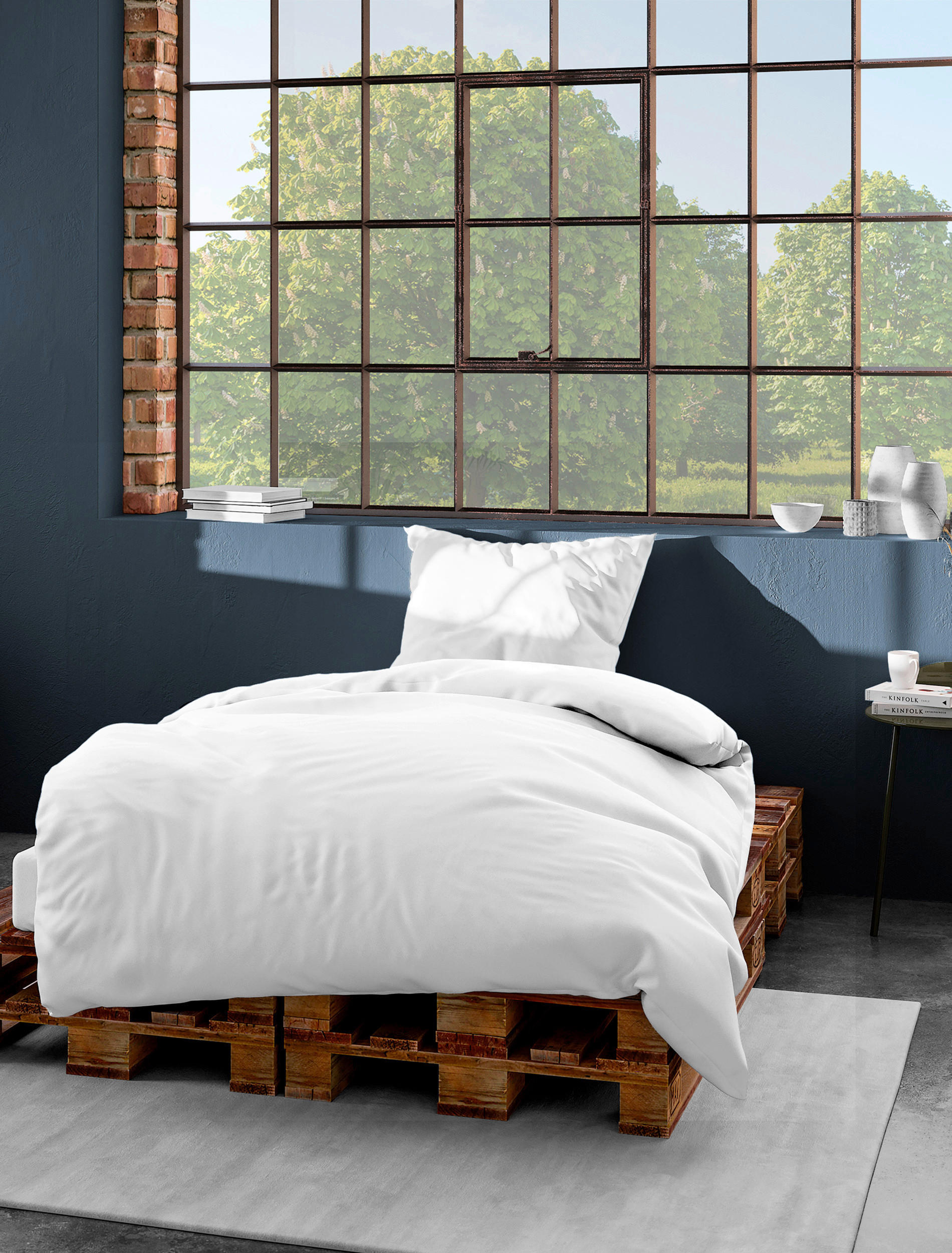 BETTWÄSCHE Makosatin 155/220 cm  - Weiß, KONVENTIONELL, Textil (155/220cm) - Bierbaum