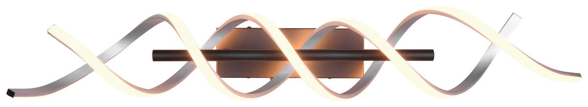 LED-DECKENLEUCHTE    90/14,5/20,5 cm  - Schwarz/Alufarben, Design, Metall (90/14,5/20,5cm)
