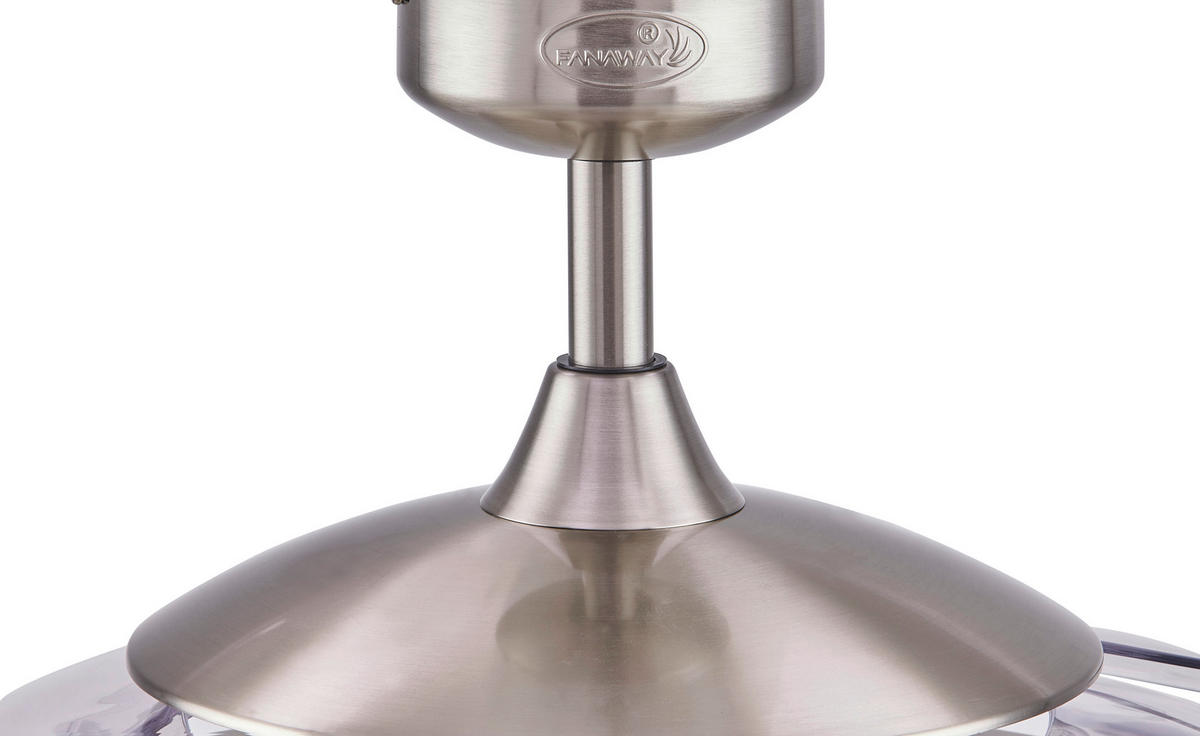 DECKENVENTILATOR Endure 122/41 cm   - Chromfarben/Transparent, Basics, Kunststoff/Metall (122/41cm) - P & B