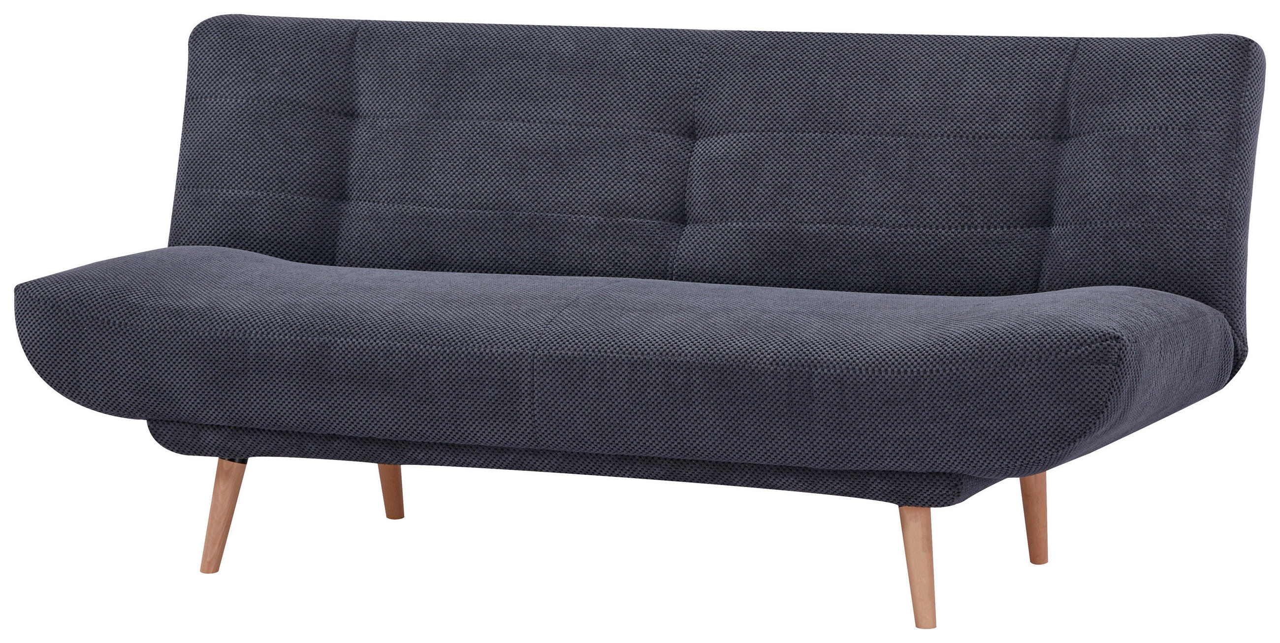 TROSJED NA RAZVLAČENJE tekstil  tamno siva    - tamno siva/prirodne boje, Design, tekstil/drvo (188/88/86cm) - MID.YOU